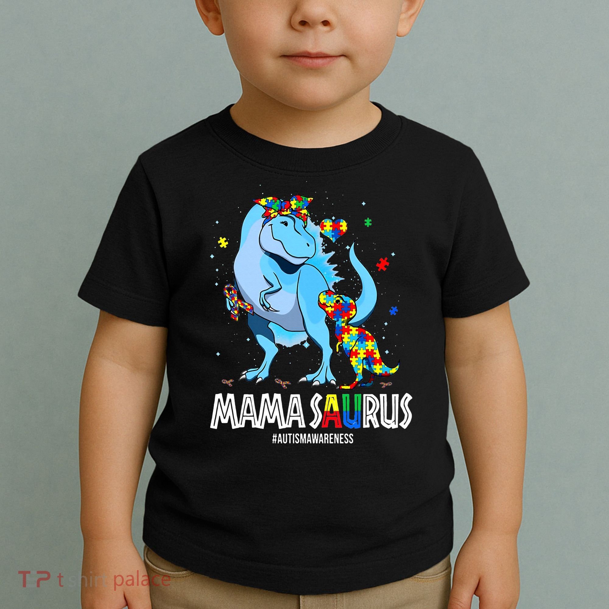 mamasaurus rex autism awareness autistic mother's day Toddler T-Shirt