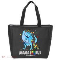 mamasaurus rex autism awareness autistic mother's day Tote Bag thumb 0