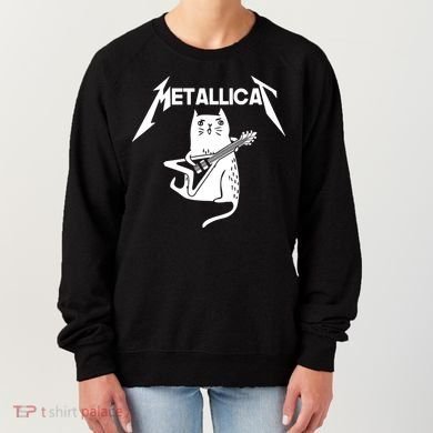 Metallicat Rock Band Guitar Women's Sweatshirt