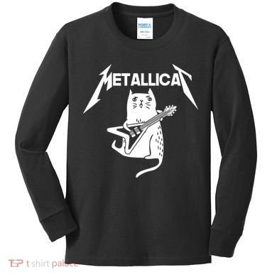 Metallicat Rock Band Guitar Kids Long Sleeve Shirt