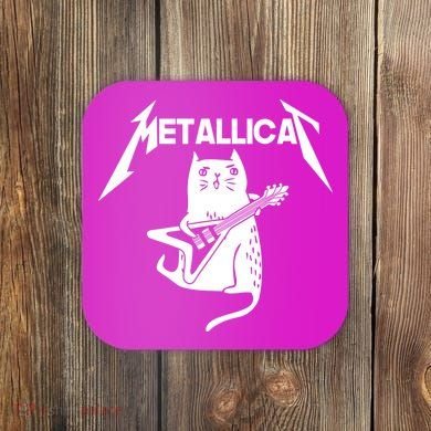 Metallicat Rock Band Guitar Coaster