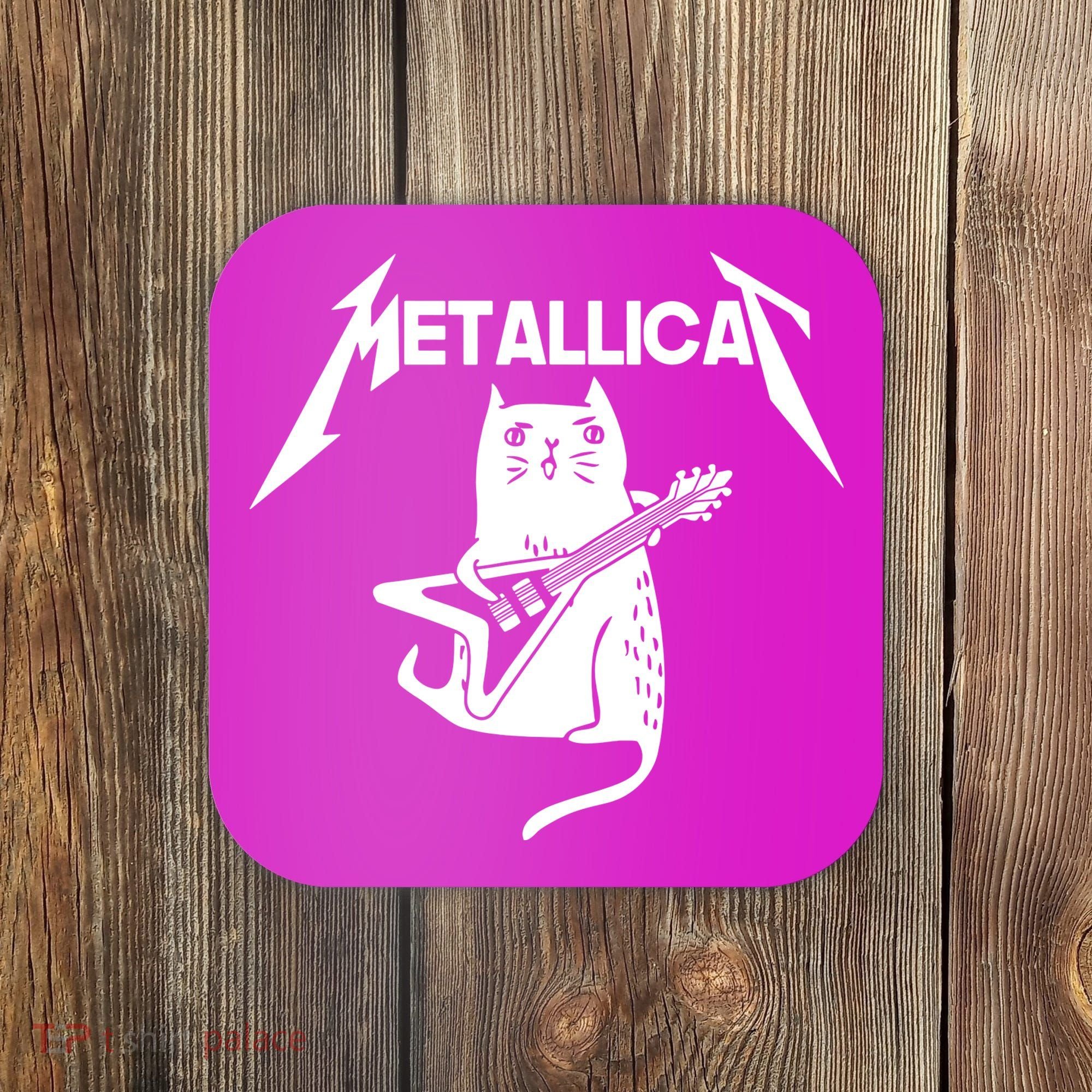 Metallicat Rock Band Guitar Coaster
