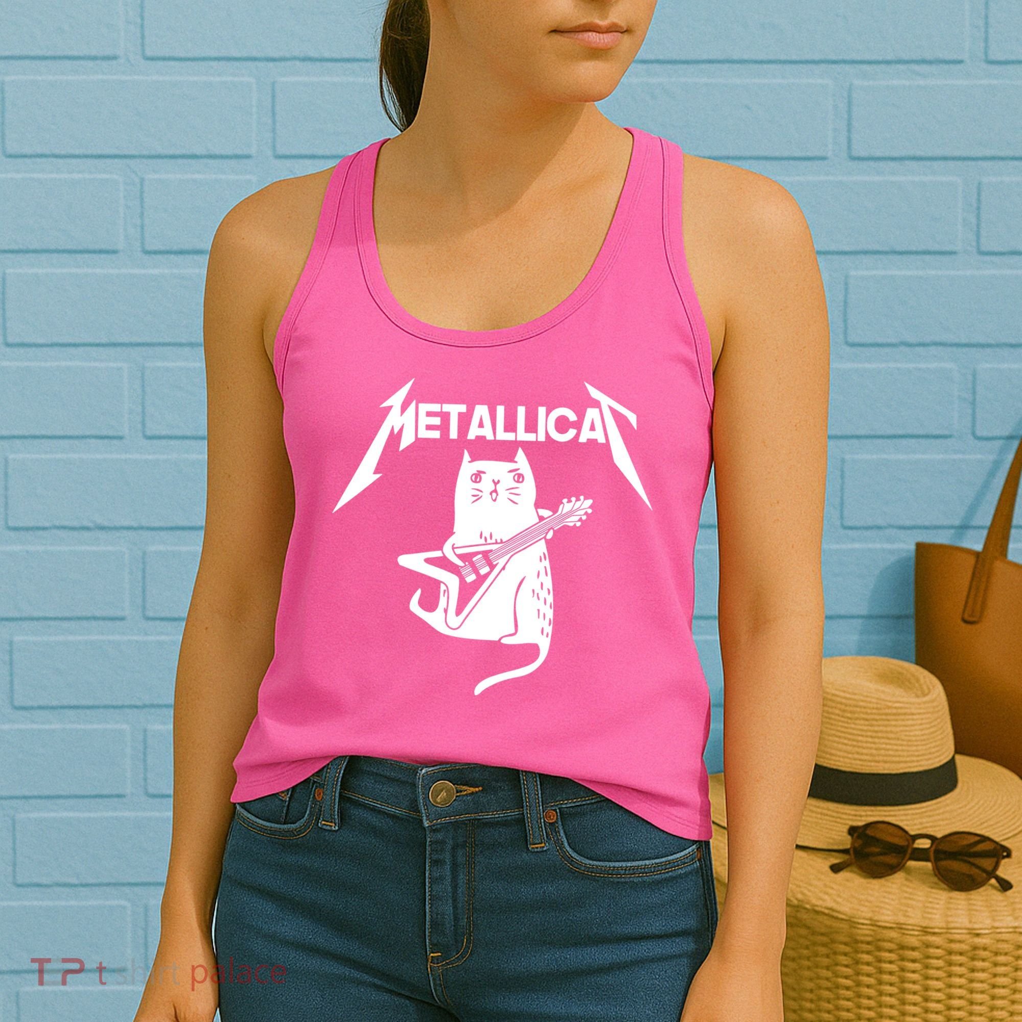 Metallicat Rock Band Guitar Women's Tank Top