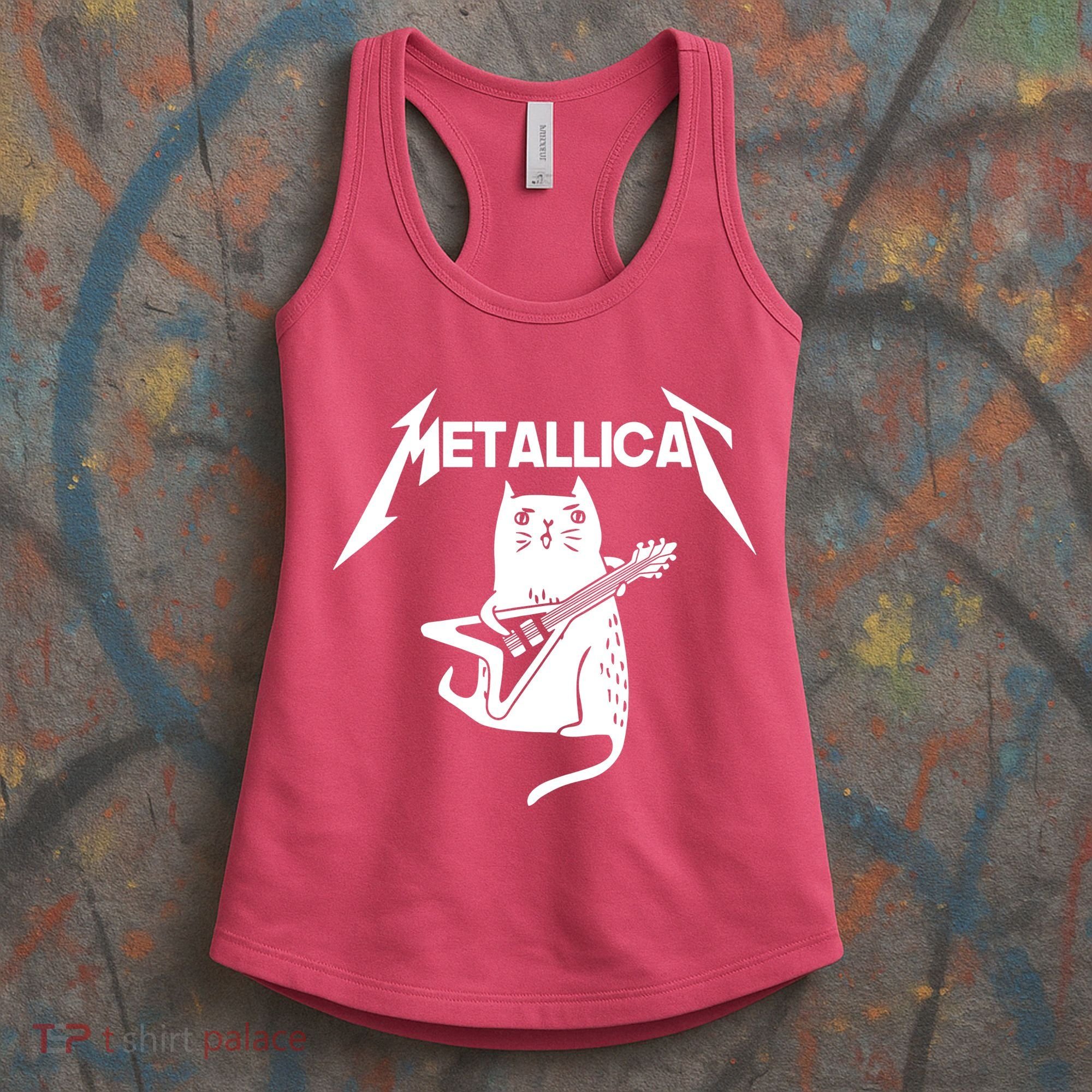 Metallicat Rock Band Guitar Women's Tank Top