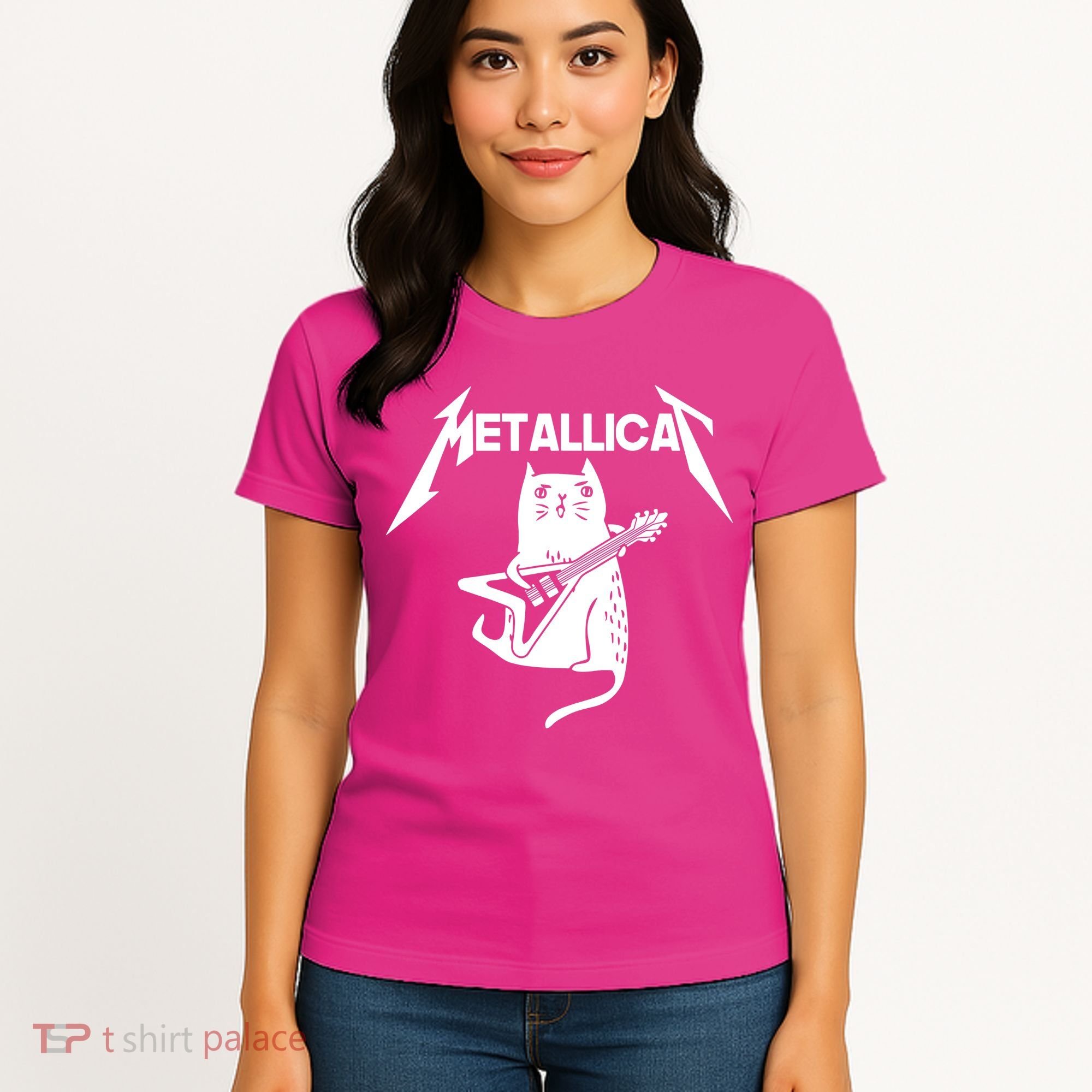 Metallicat Rock Band Guitar Women's T-Shirt