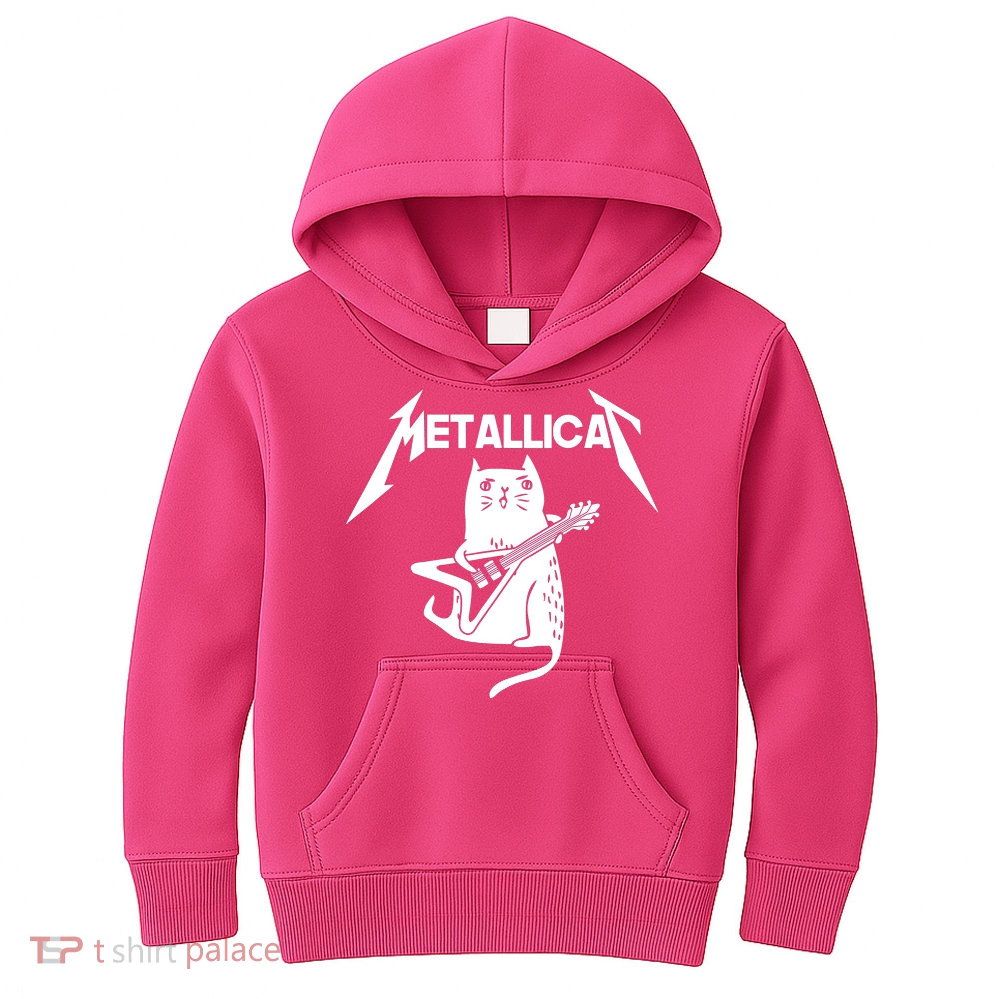 Metallicat Rock Band Guitar Kids Hoodie