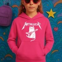 Metallicat Rock Band Guitar Kids Hoodie thumb 3