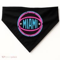 Miami Retro Basketball Nights USA-Made Doggie Bandana thumb 0