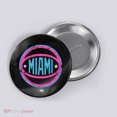 Miami Retro Basketball Nights Button