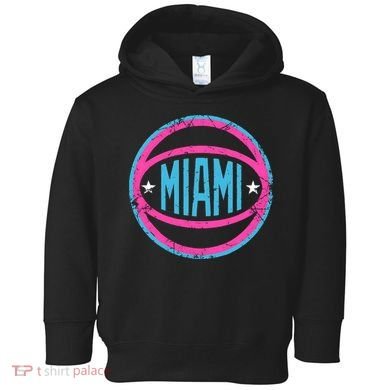 Miami Retro Basketball Nights Toddler Hoodie