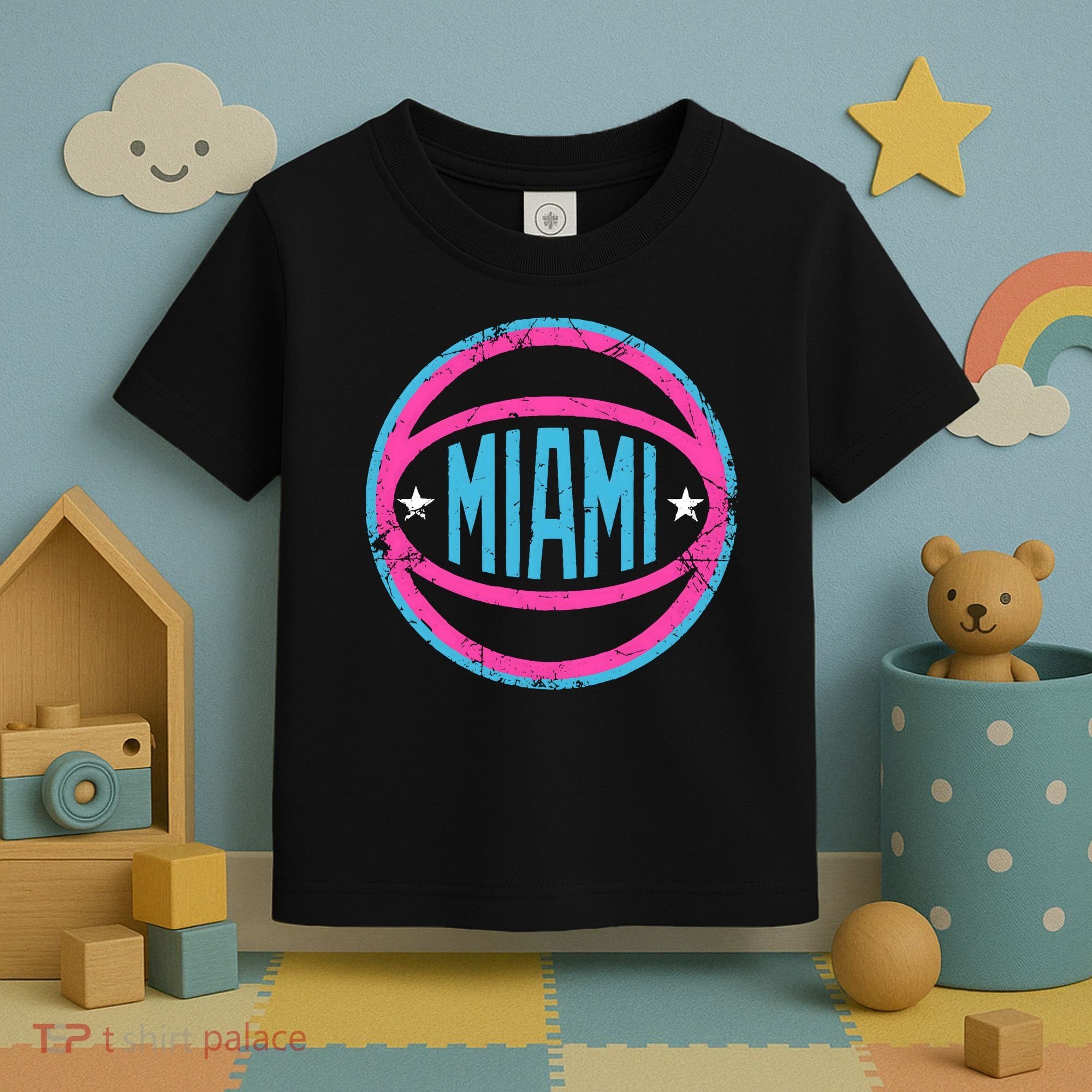 Miami Retro Basketball Nights Toddler T-Shirt
