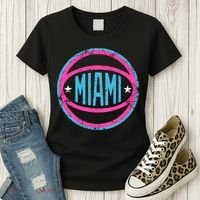 Miami Retro Basketball Nights Women's T-Shirt thumb 3
