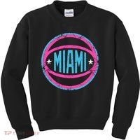 Miami Retro Basketball Nights Kids Sweatshirt thumb 0