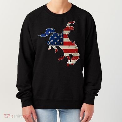 Man Riding Bucking In Rodeo Women's Sweatshirt
