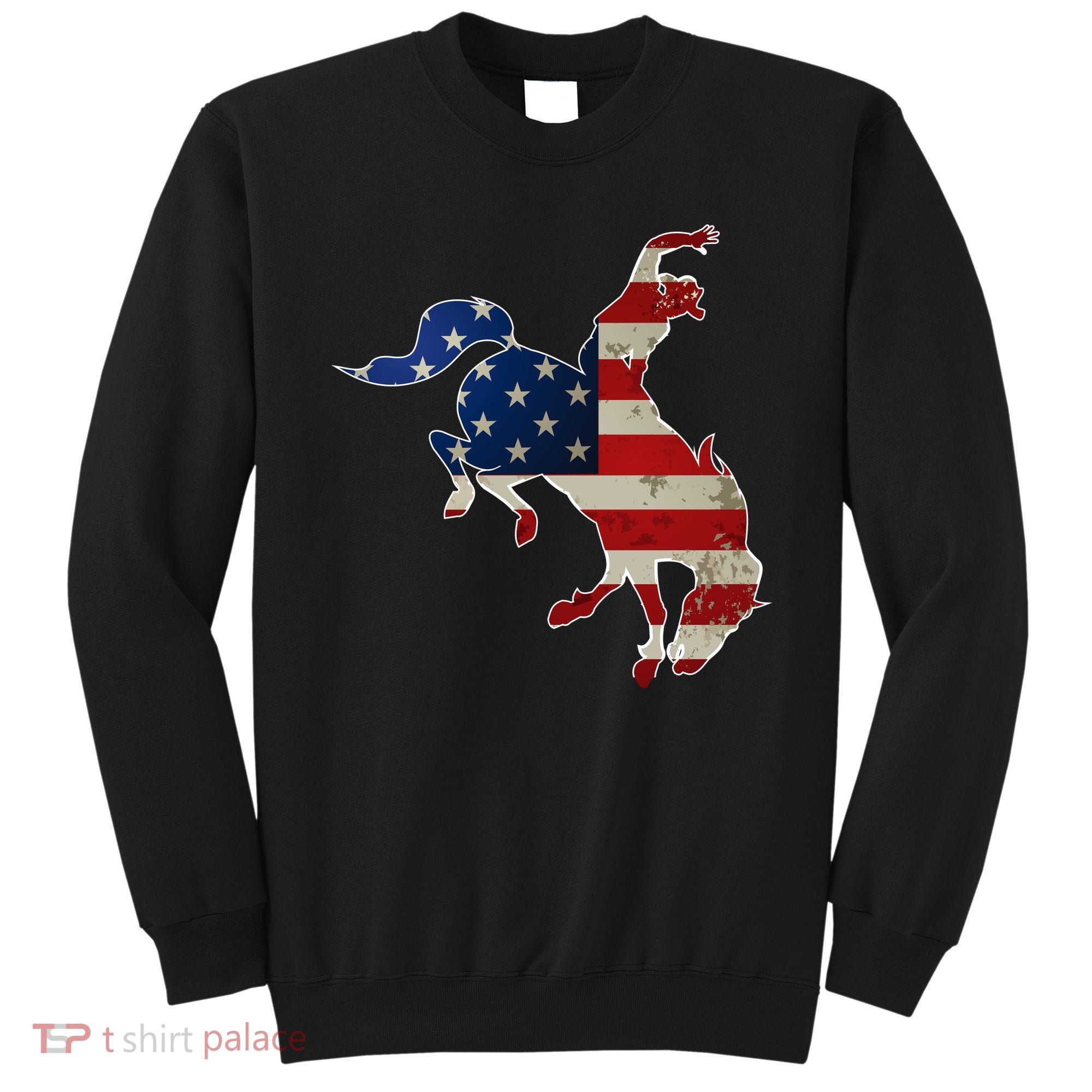 Man Riding Bucking In Rodeo Sweatshirt