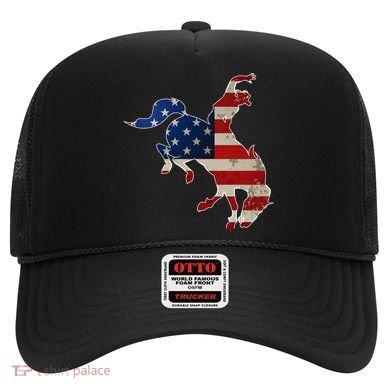 Man Riding Bucking In Rodeo Hat