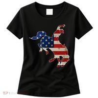 Man Riding Bucking In Rodeo Women's T-Shirt thumb 0