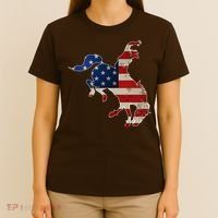 Man Riding Bucking In Rodeo T-Shirt thumb 4