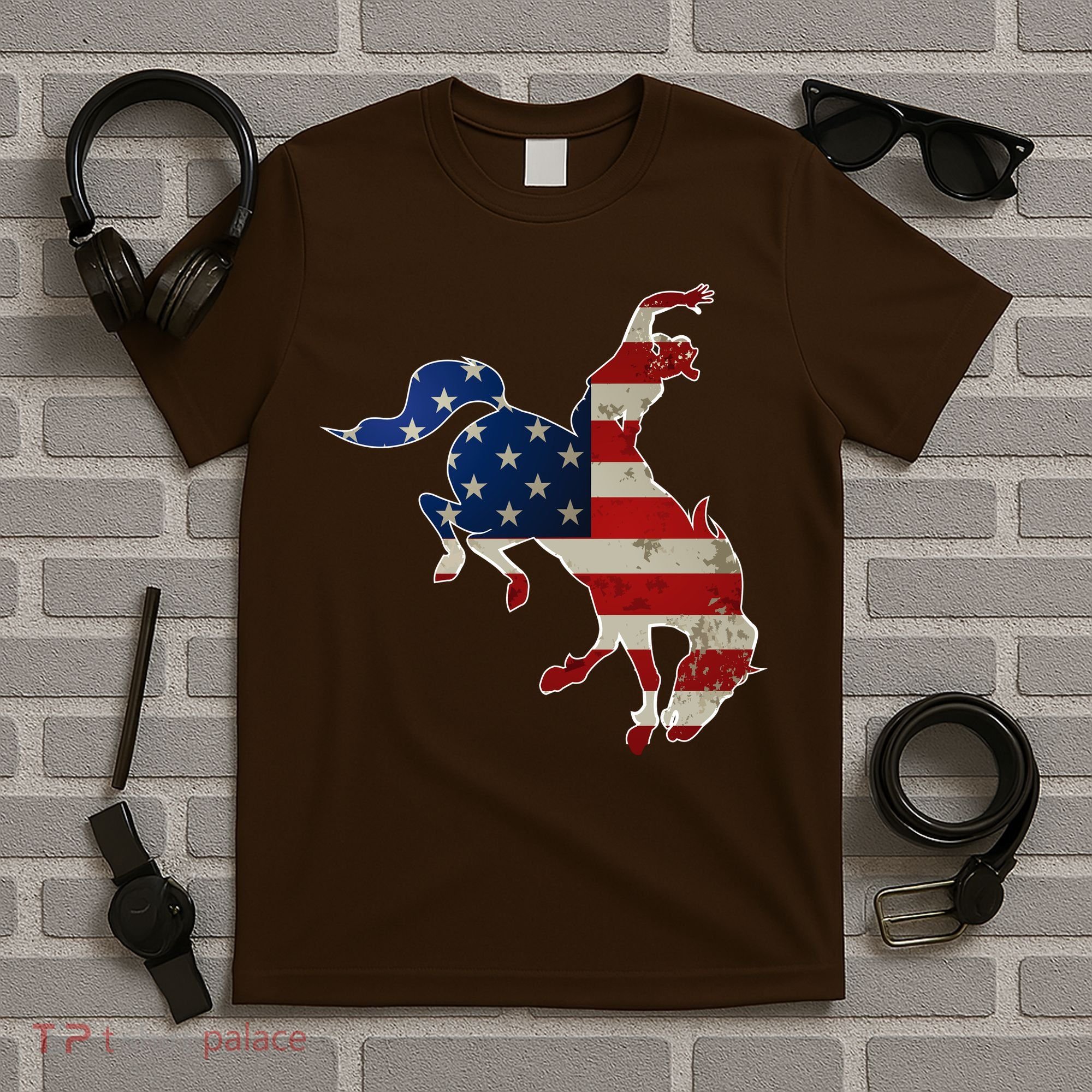 Man Riding Bucking In Rodeo T-Shirt