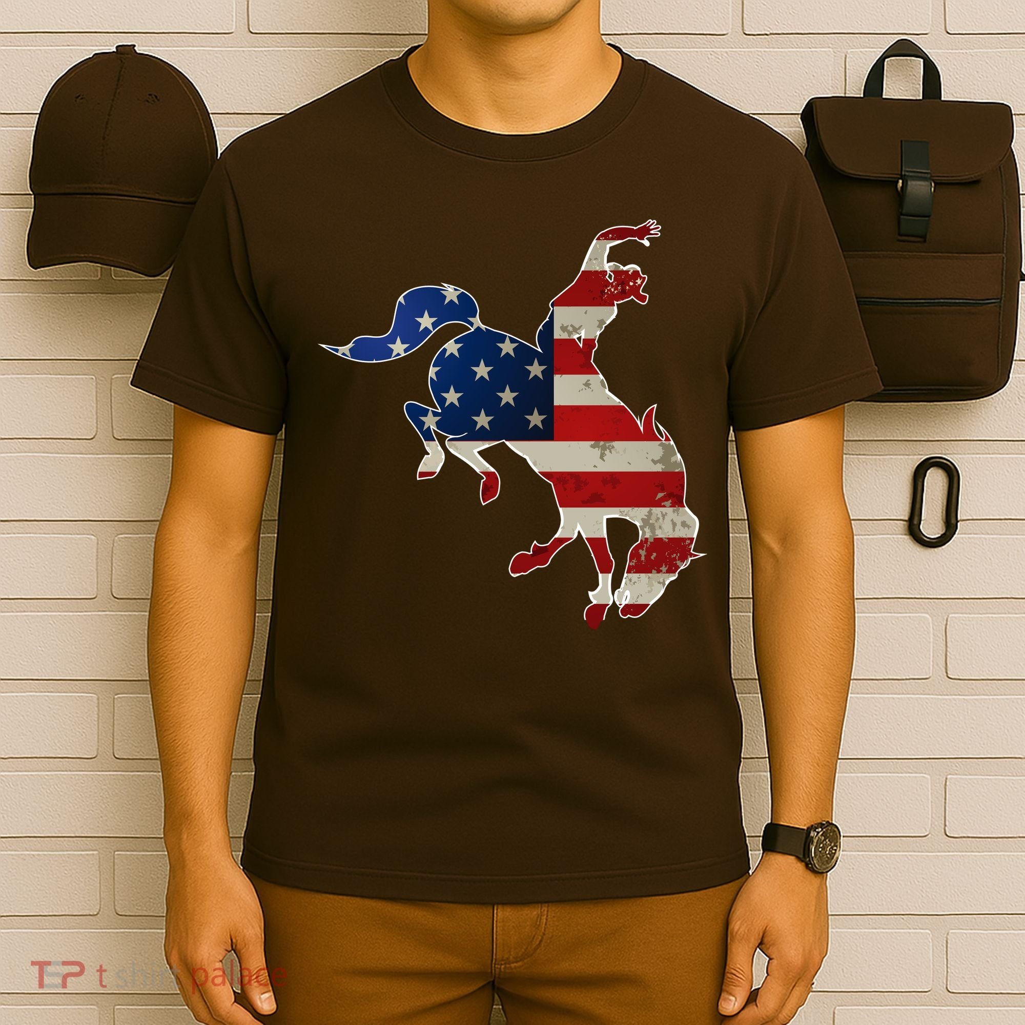 Man Riding Bucking In Rodeo T-Shirt