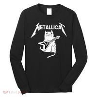 Mettalicat Rock Band Guitar Funny Christmas Gift Long Sleeve Shirt thumb 0