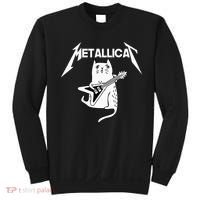Mettalicat Rock Band Guitar Funny Christmas Gift Sweatshirt thumb 0