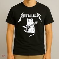 Mettalicat Rock Band Guitar Funny Christmas Gift T-Shirt thumb 3