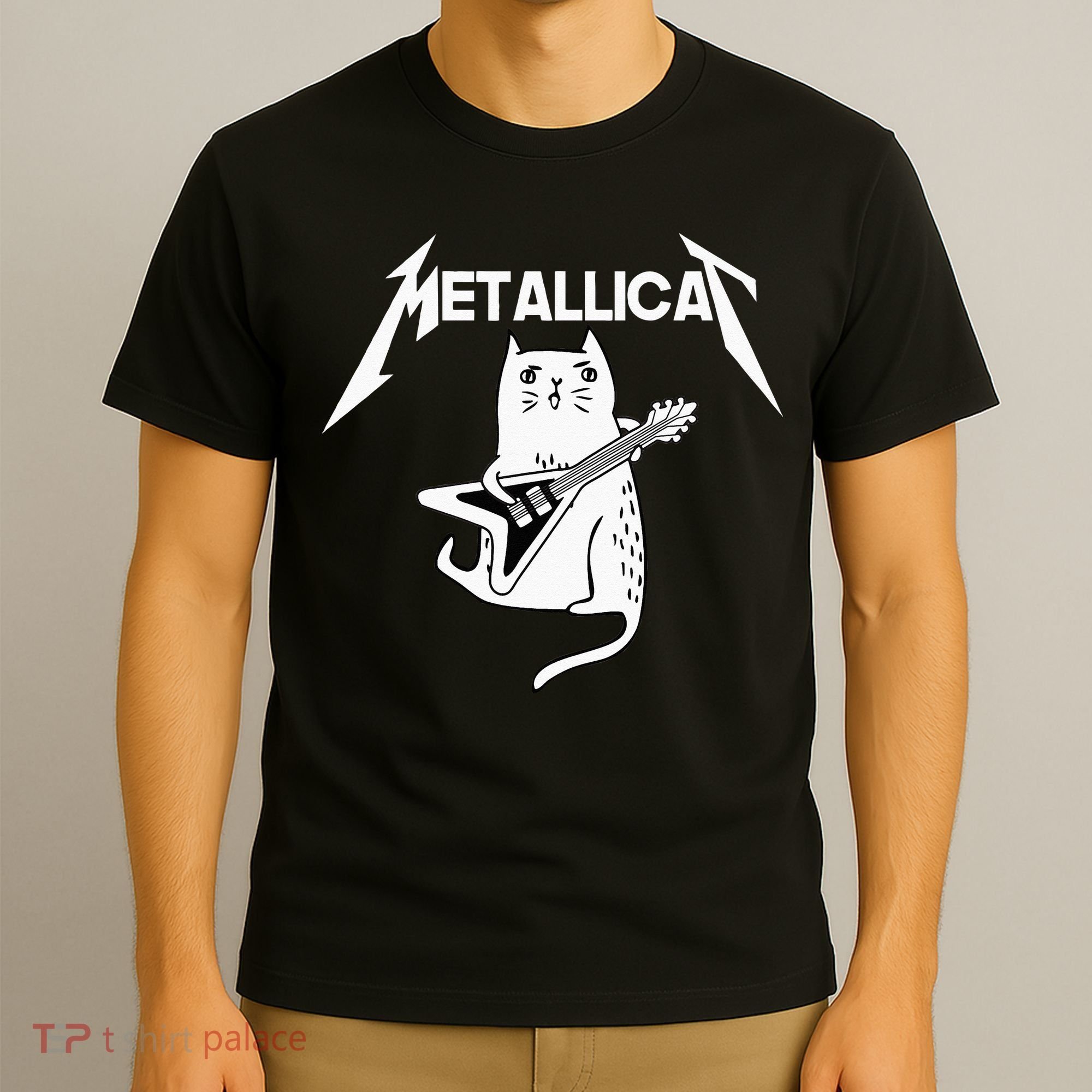 Mettalicat Rock Band Guitar Funny Christmas Gift T-Shirt