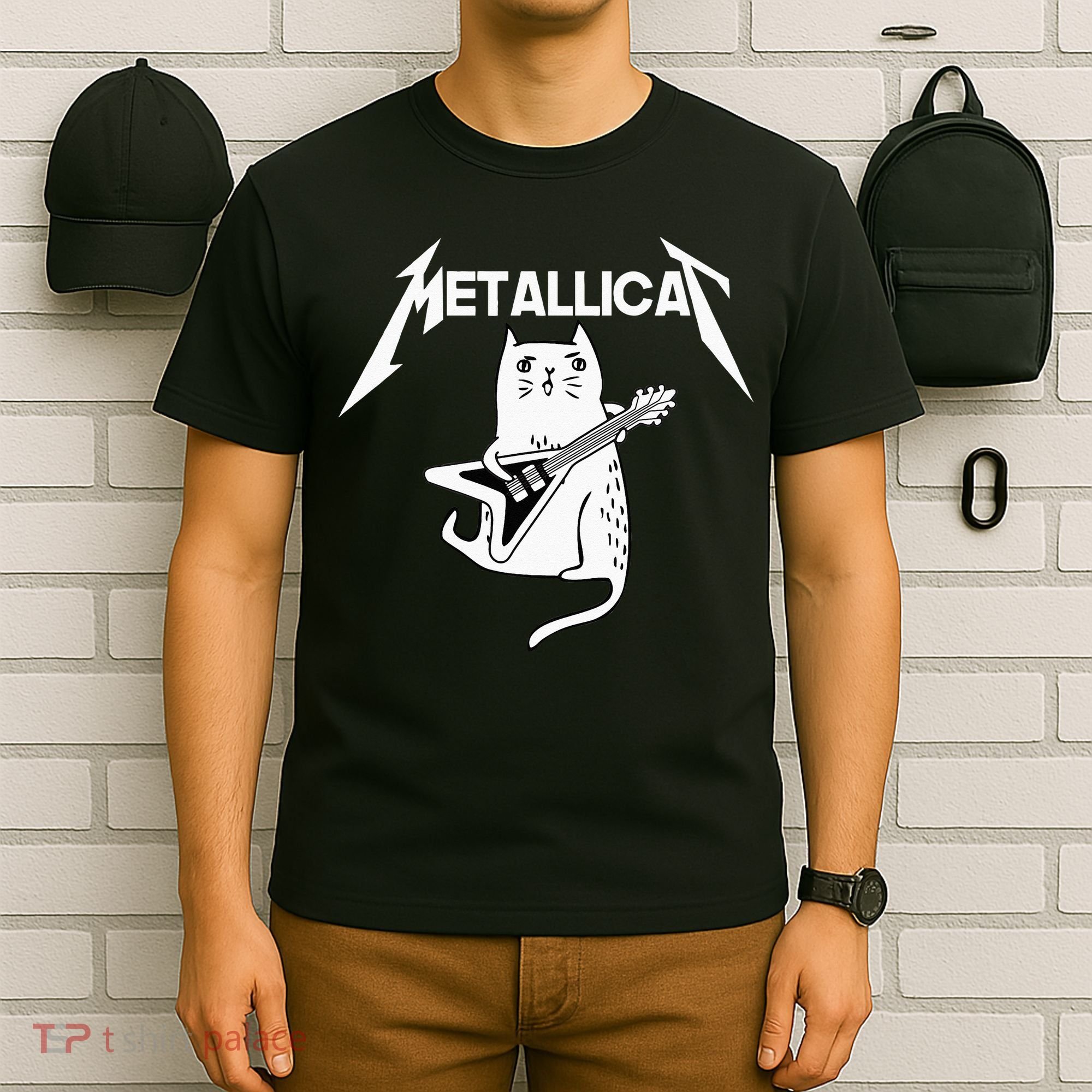 Mettalicat Rock Band Guitar Funny Christmas Gift T-Shirt