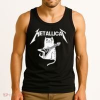 Mettalicat Rock Band Guitar Funny Christmas Gift Tank Top thumb 3