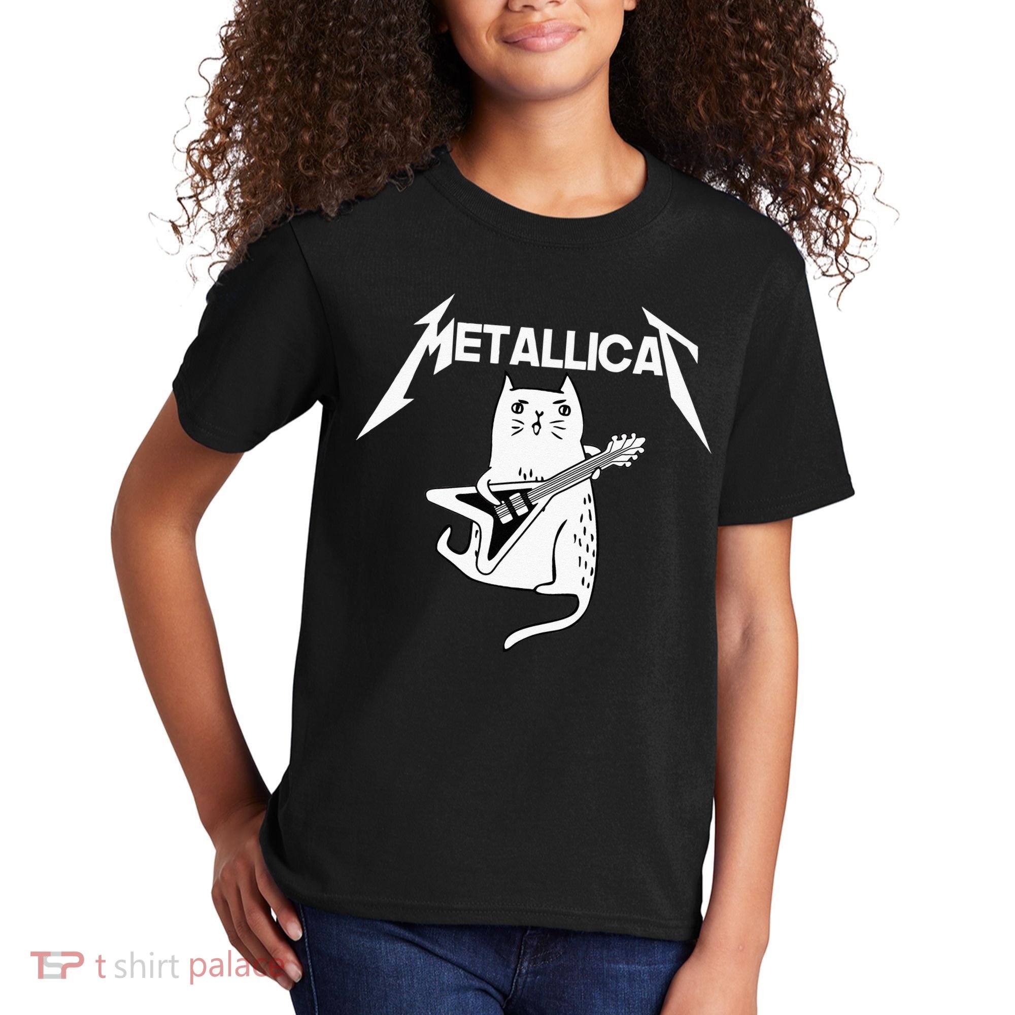 Mettalicat Rock Band Guitar Funny Christmas Gift Kids T-Shirt