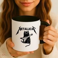 Metallicat Rock Band Guitar Coffee Mug thumb 3