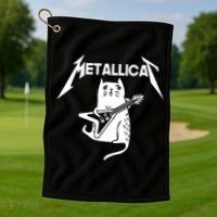 Metallicat Rock Band Guitar Golf Towel thumb 1