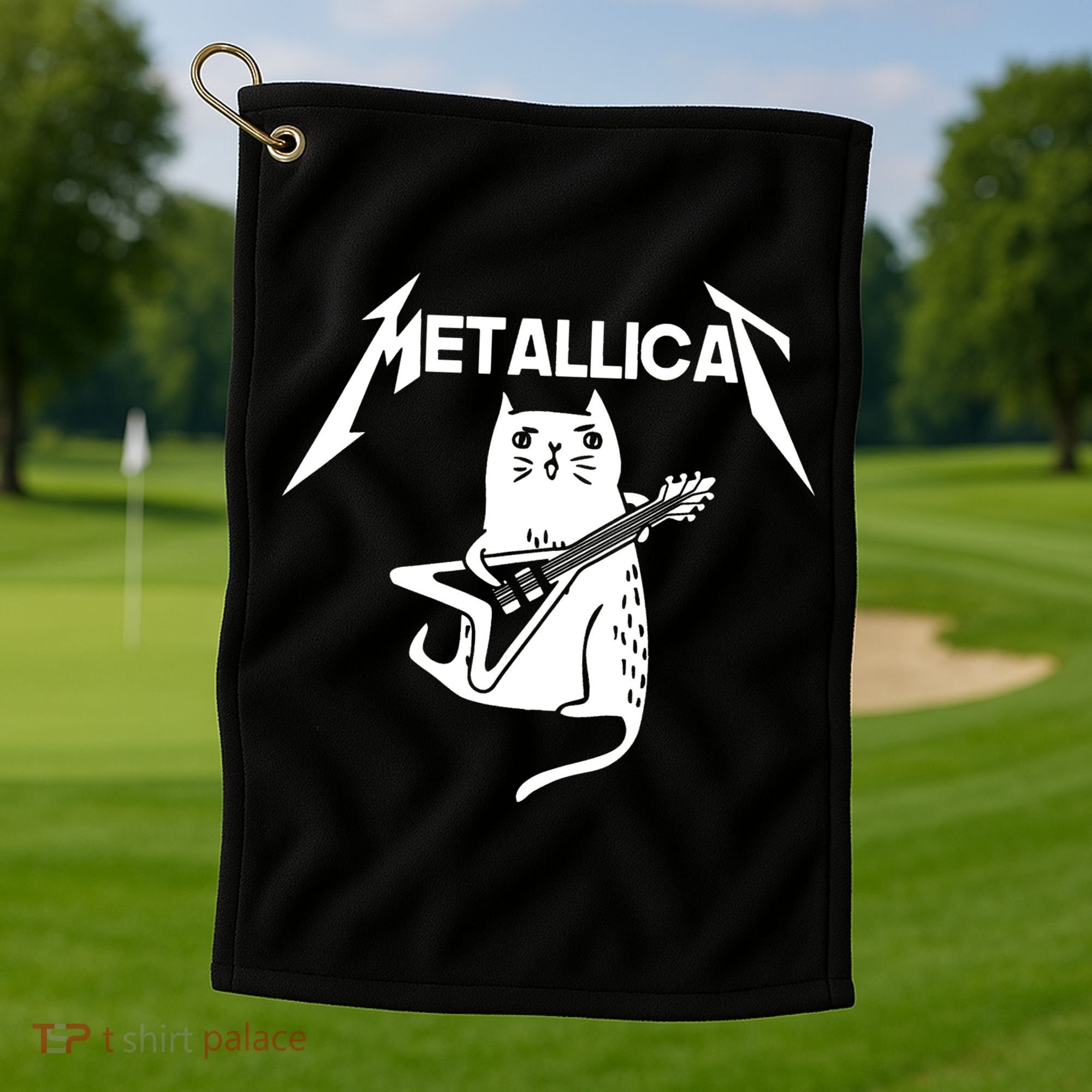 Metallicat Rock Band Guitar Golf Towel
