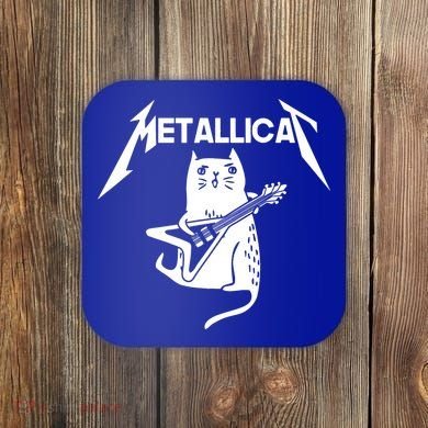 Metallicat Rock Band Guitar Coaster