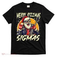 Merry Rizzmas Christmas Rizz Cool Santa Sunglasses Xmas T-Shirt thumb 0