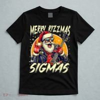Merry Rizzmas Christmas Rizz Cool Santa Sunglasses Xmas T-Shirt thumb 5