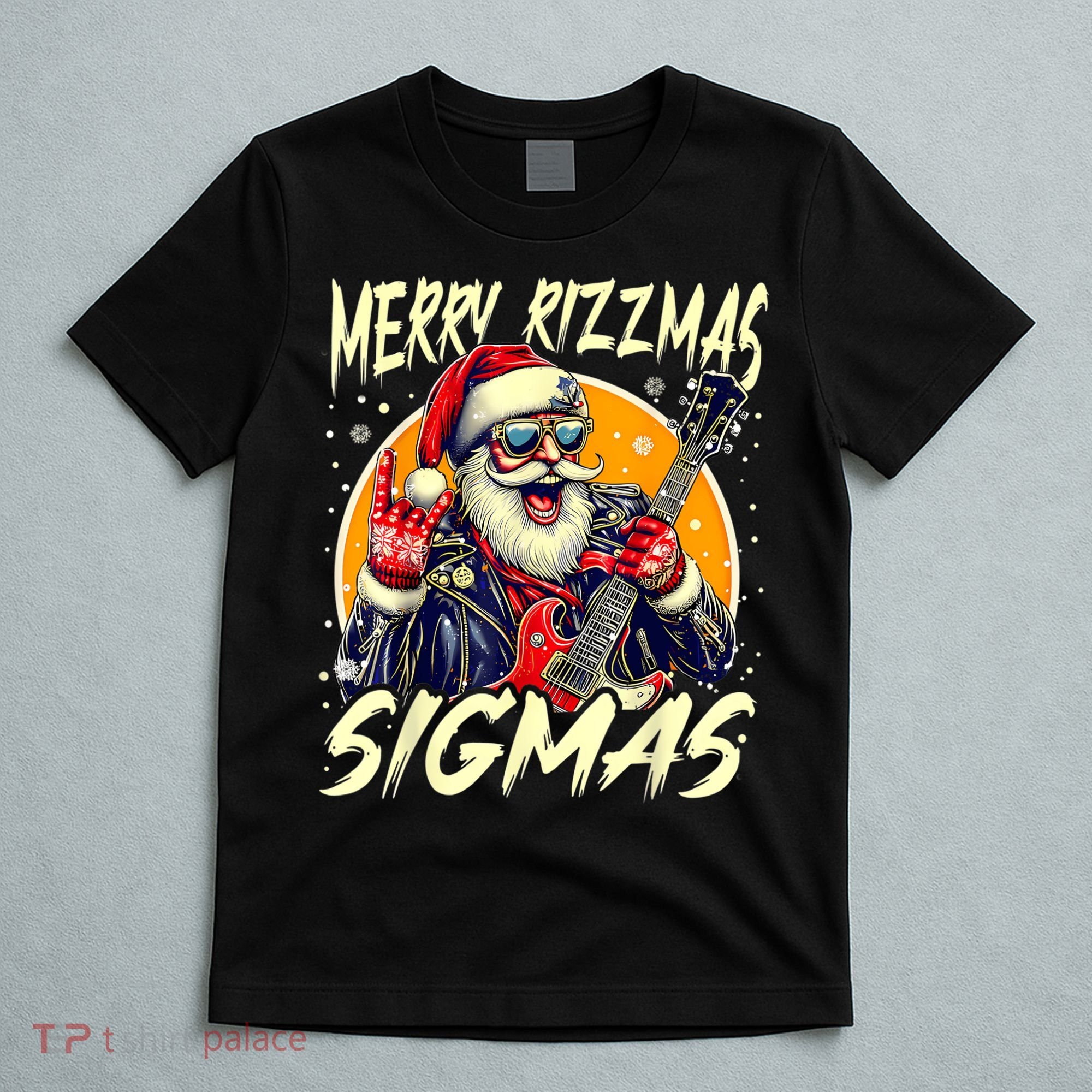Merry Rizzmas Christmas Rizz Cool Santa Sunglasses Xmas T-Shirt