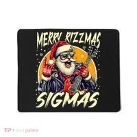 Merry Rizzmas Christmas Rizz Cool Santa Sunglasses Xmas Mousepad thumb 0