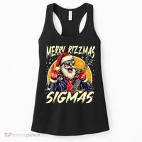 Merry Rizzmas Christmas Rizz Cool Santa Sunglasses Xmas Women's Tank Top thumb 0