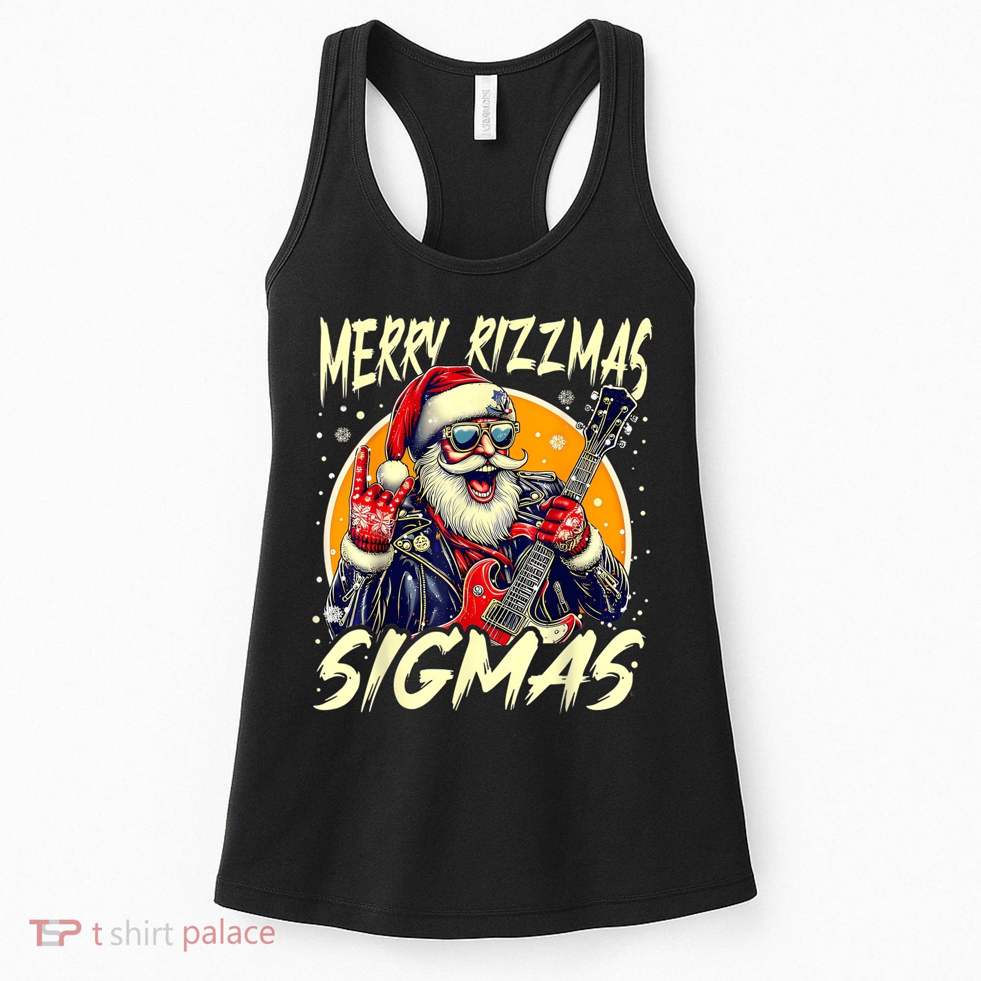 Merry Rizzmas Christmas Rizz Cool Santa Sunglasses Xmas Women's Tank Top