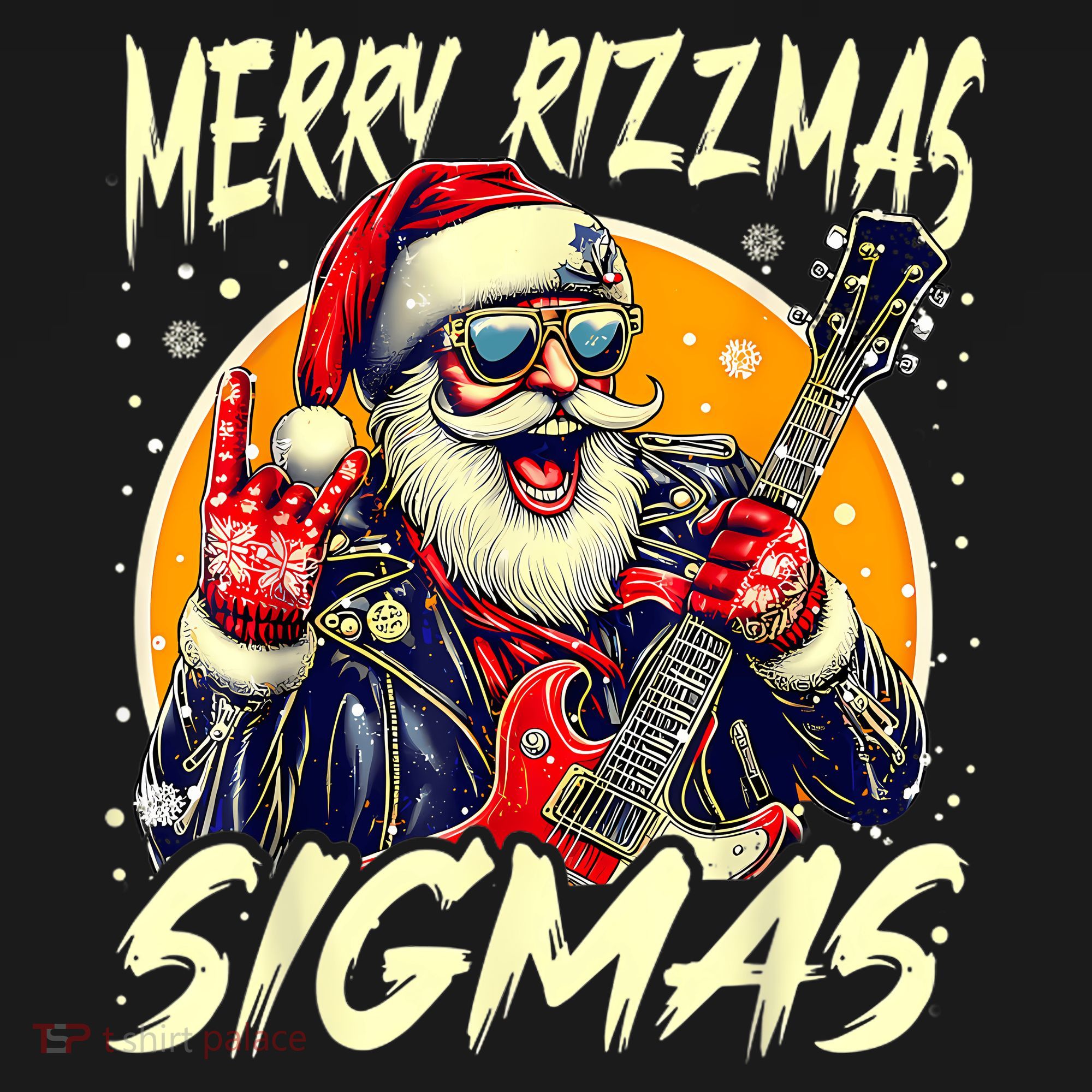 Merry Rizzmas Christmas Rizz Cool Santa Sunglasses Xmas Kids Sweatshirt