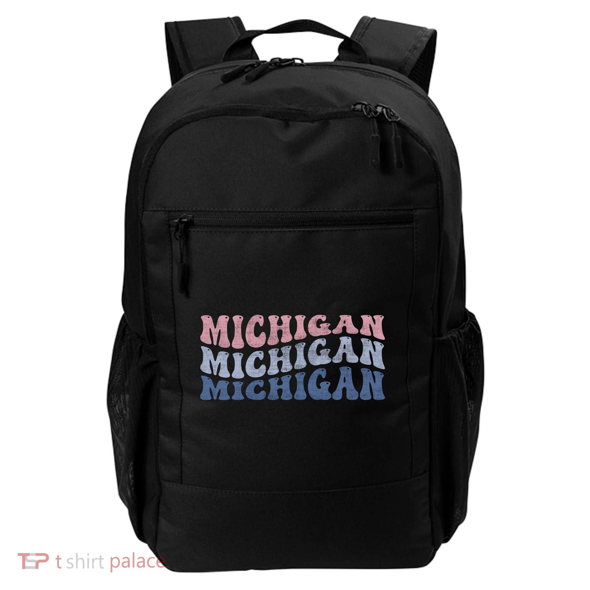 Michigan Retro Distressed Logo Backpack