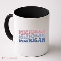 Michigan Retro Distressed Logo Coffee Mug thumb 0