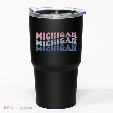 Michigan Retro Distressed Logo Tumbler