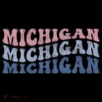 Michigan Retro Distressed Logo Ornament thumb 1