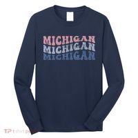 Michigan Retro Distressed Logo Long Sleeve Shirt thumb 0