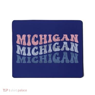Michigan Retro Distressed Logo Mousepad