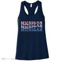 Michigan Retro Distressed Logo Women's Tank Top thumb 0
