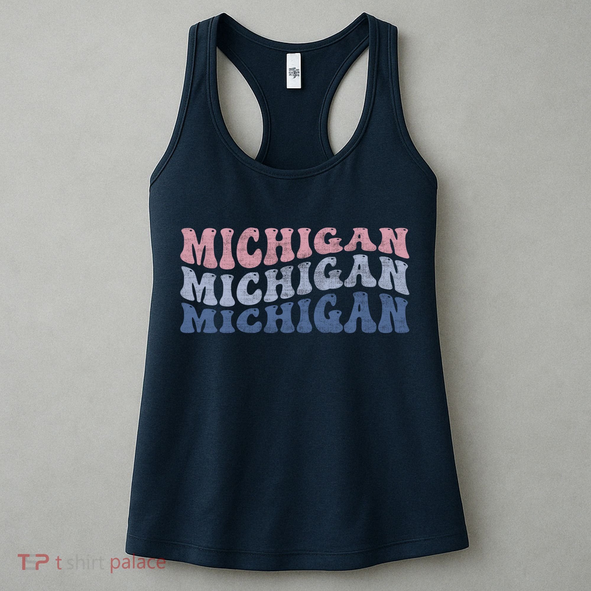 Michigan Retro Distressed Logo Women's Tank Top